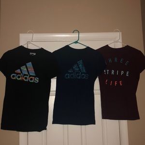 3 adidas athletic t-shirts (price includes all 3)